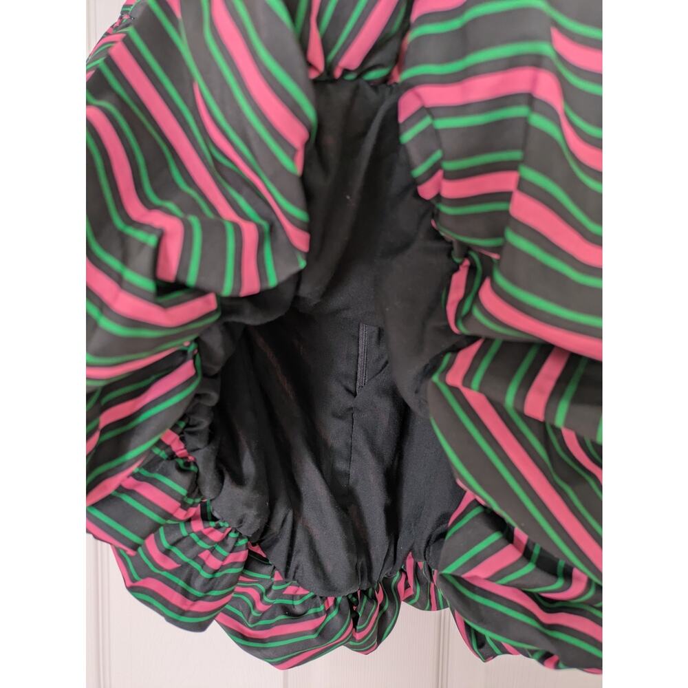 Adult Wicked Striped Bubble Graphic Mini Skirt Medium Green Pink Black - Picture 5 of 10